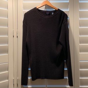 Rare 2000s Gap Cable Knit Long-Sleeve Pullover Black Men’s Sweater